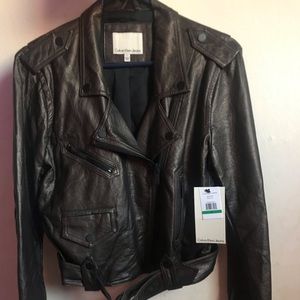 Calvin Klein faux leather jacket.